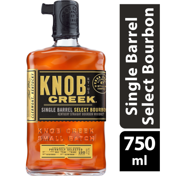 Liquor Knob Creek Single Barrel Select Bourbon Whiskey hero