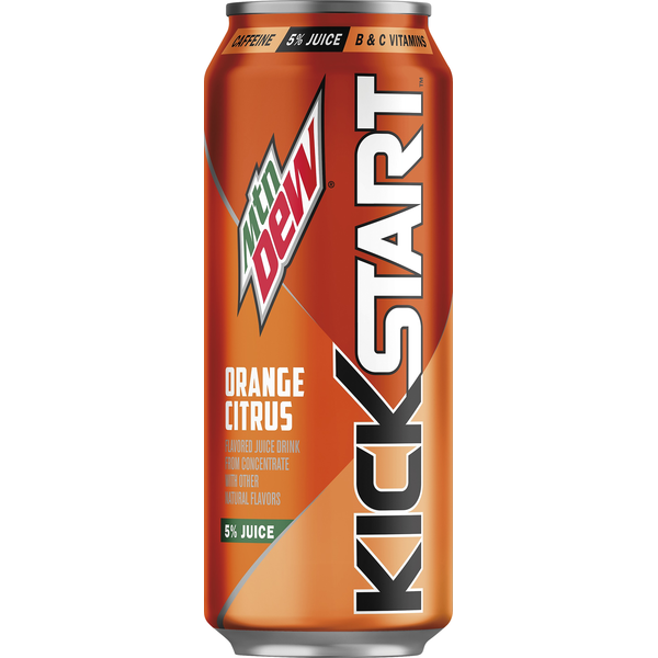 Energy & Sports Drinks Mountain Dew Juice Drink, Orange Citrus Flavored, Energizing hero