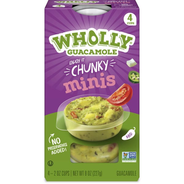 Preserved Dips & Spreads Wholly-mini Guacamole Chunky Minis hero