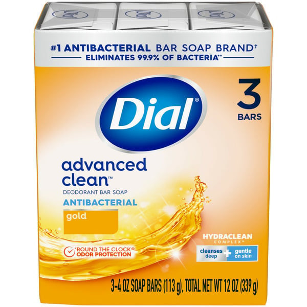 Bath & Body Dial Antibacterial Deodorant Bar Soap, Gold hero