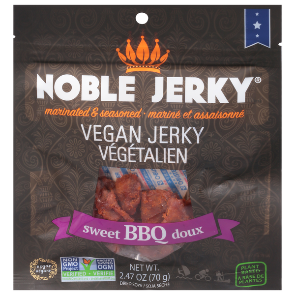 Popcorn & Jerky Noble Jerky Jerky, Vegan, Sweet BBQ Doux hero