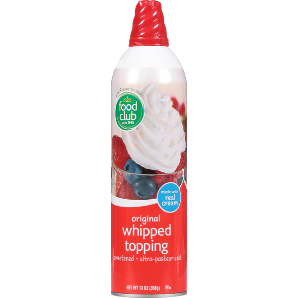 Cream Food Club Whipped Topping, Original hero