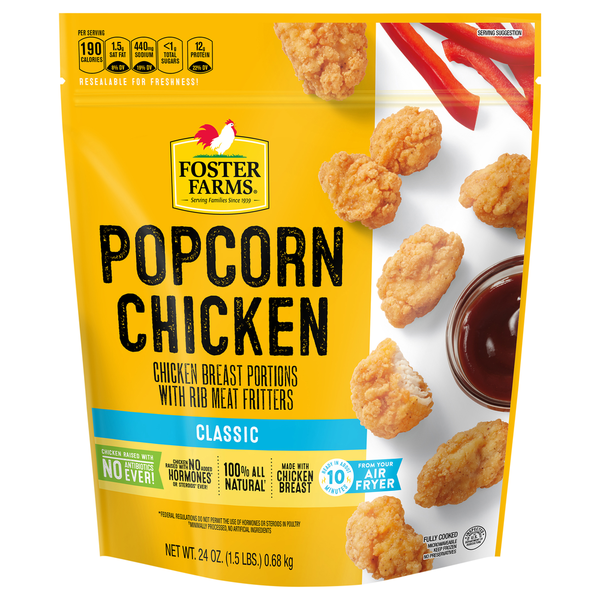 Frozen Meat & Seafood Foster Farms Classic Popcorn Chicken hero