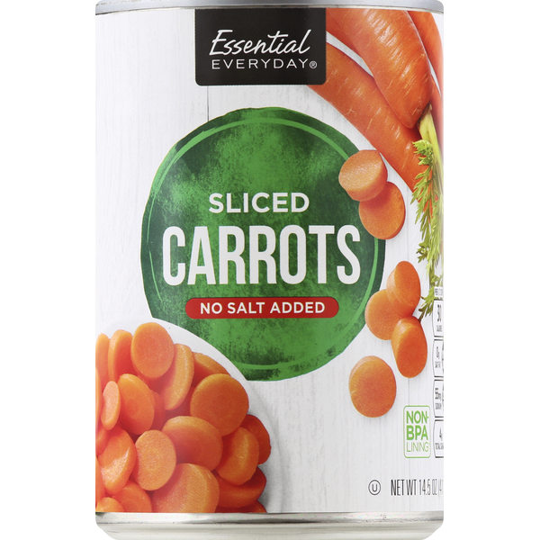 Canned & Jarred Vegetables Essential Everyday Carrots, Sliced, No Salt Added hero