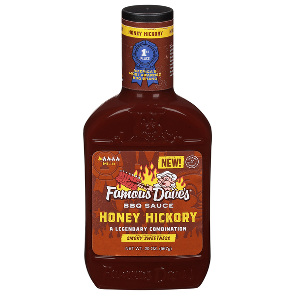 Condiments Famous Dave's BBQ Sauce, Honey Hickory, Smoky Sweetness, Mild hero