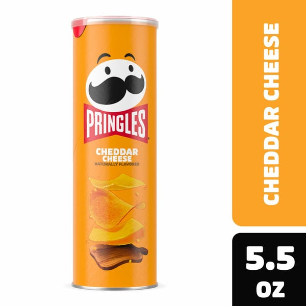 Snacks Pringles Potato Crisps Chips, Lunch Snacks, On-the-Go Snacks, Cheddar Cheese hero