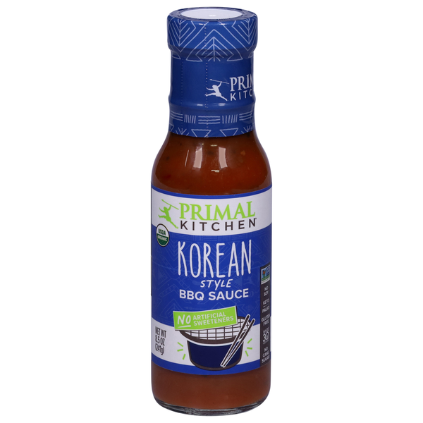 Primal Kitchen Sauce, BBQ, Korean Style hero