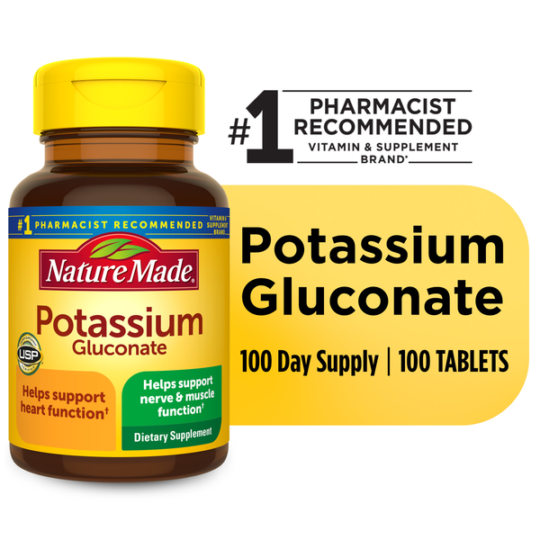 Vitamins & Supplements Nature Made Potassium Gluconate 550 mg Tablets hero