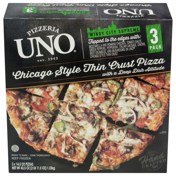 Frozen Pizza Uno Windy City Supreme 3 Pack hero