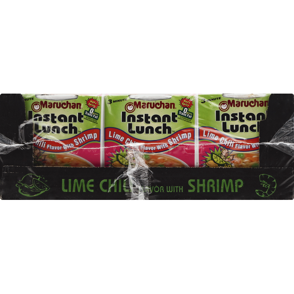 Instant Foods Maruchan Instant Lunch, Lime Chili Flavor with Shrimp hero