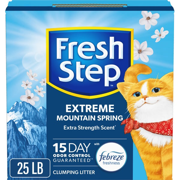 Cat Litter & Supplies Fresh Step Extreme Clumping Cat Litter With Febreze Freshness, Mountain Spring Scent hero