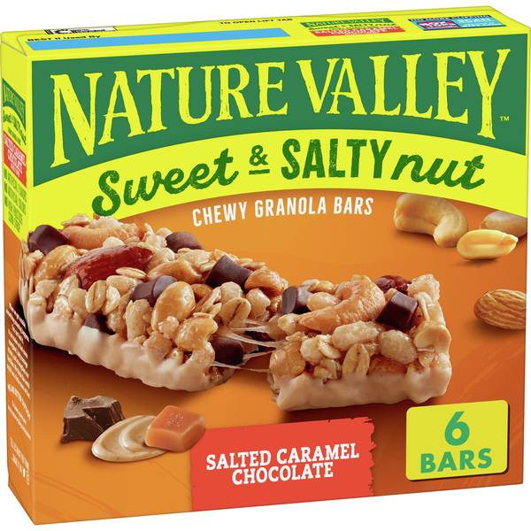 Breakfast Bars & Pastries Nature Valley Salted Caramel Chocolate Sweet and Salty Granola Bars hero