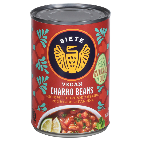 Siete Charro Beans, Vegan hero