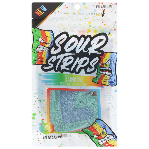 Candy & Chocolate Sour Strips Candy, Rainbow hero