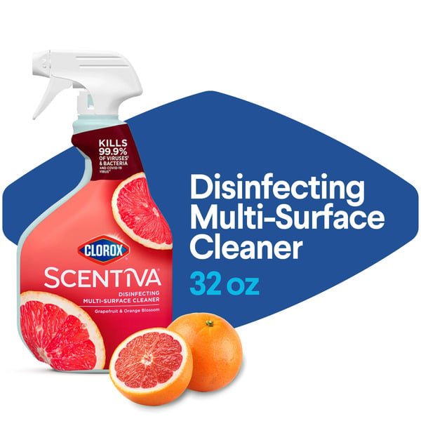 Cleaning Products and Supplies Clorox Disinfecting Multi-Surface Cleaner, Bleach Free, Grapefruit and Orange Blossom hero