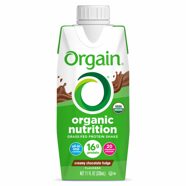 Protein & Meal Replacement Orgain Organic Nutrition Shake, Grass Fed Protein - Creamy Chocolate Fudge hero