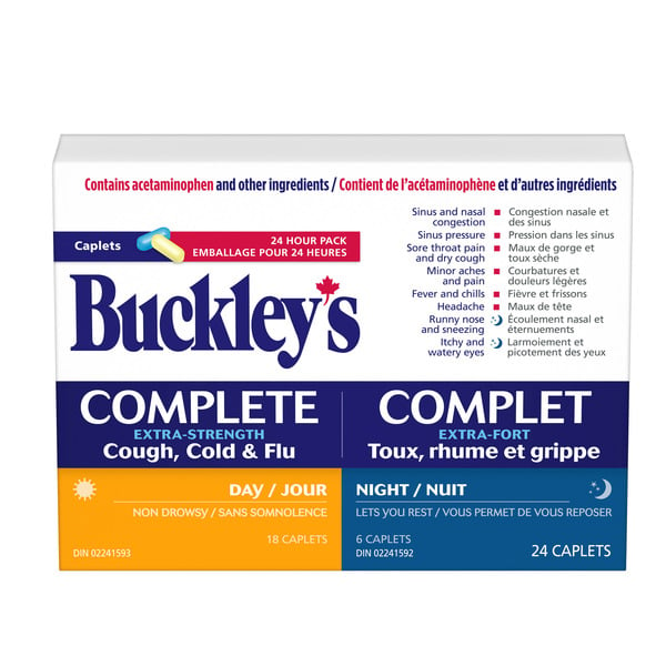 Cough, Cold & Flu Buckley's Caplets Complete Es 24 Hour Day & Night hero