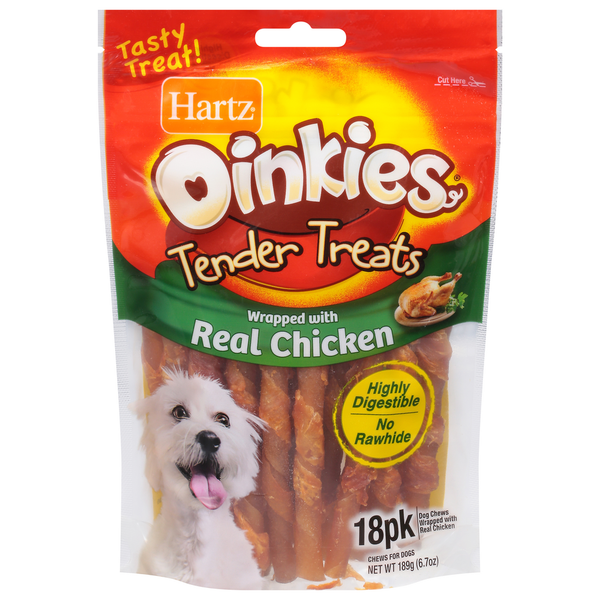 Dog Food & Care Hartz Chews for Dogs, Tender Treats, Wrapped with Real Chicken hero