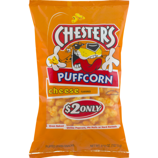 Popcorn & Jerky Chester's Puffcorn Cheese Corn Snacks hero