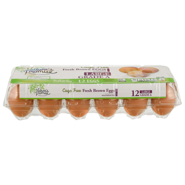 Eggs Nature's Promise Brown Eggs Grade A Large Fresh Cage Free hero