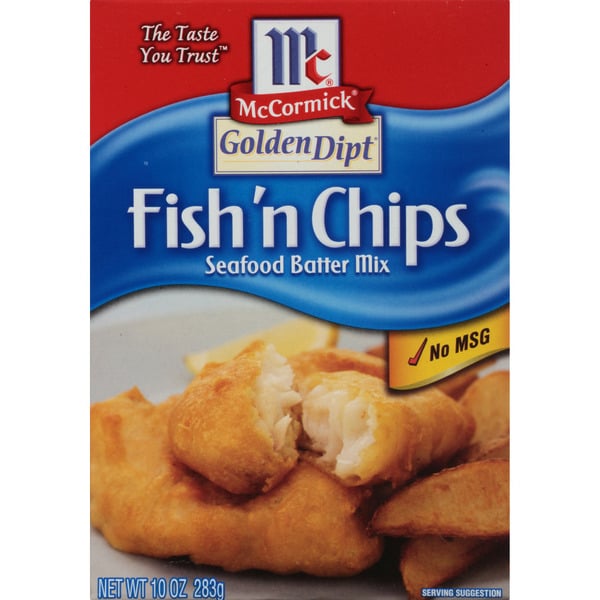 Spices & Seasonings McCormick® Golden Dipt® Fish 'n Chips Seafood Batter Mix hero