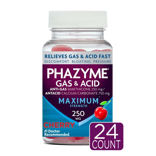 Digestion Phazyme Gas & Bloating Relief Maximum Strength Bottle Cherry hero