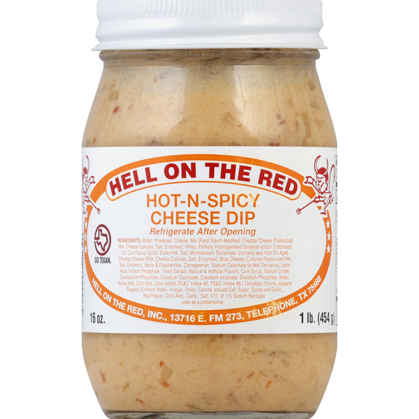 Preserved Dips & Spreads Hell on the Red Cheese Dip, Hot-N-Spicy hero