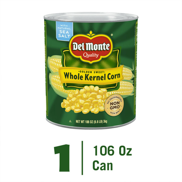 Canned & Jarred Vegetables Del Monte Golden Sweet Whole Kernel Corn, Canned Vegetables hero