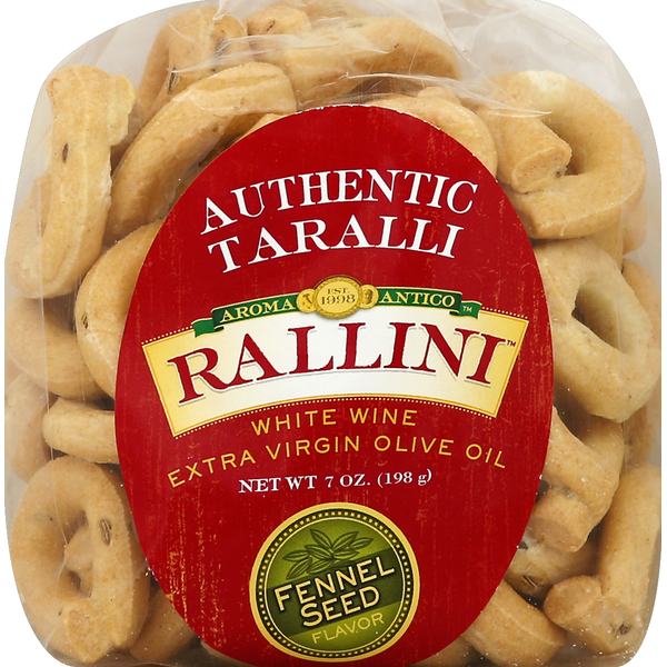 Crackers Rallini Taralli, Authentic, Fennel Seed Flavor hero