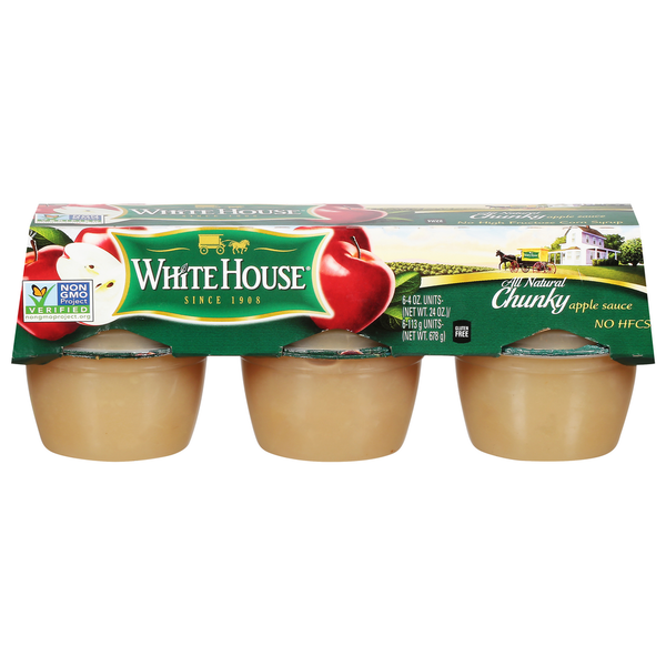 Canned Fruit & Applesauce White House Apple Sauce, All Natural, Chunky hero