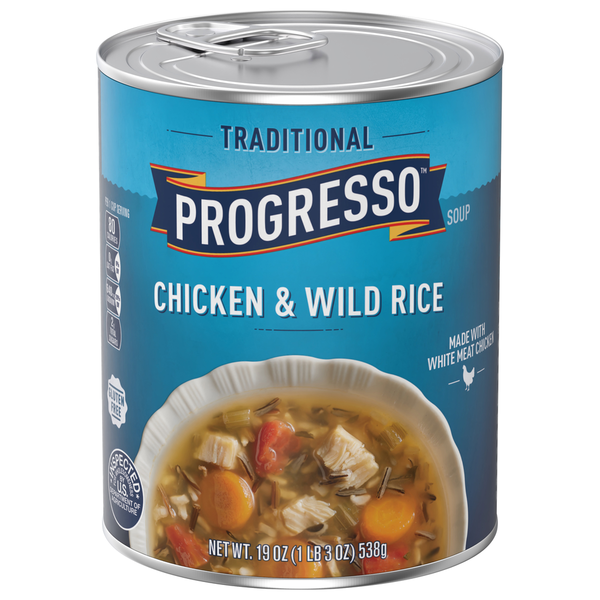 Soup, Broth & Bouillon Progresso Soup, Chicken & Wild Rice, Traditional hero