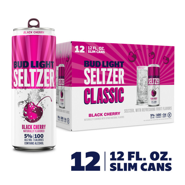 Beers & Coolers Bud Light Hard Seltzer Black Cherry, Gluten Free, Slim Cans hero