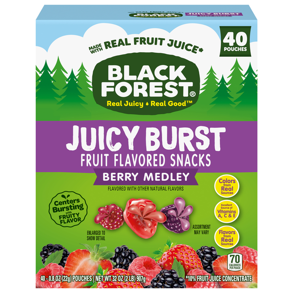 Black Forest Fruit Flavored Snacks, Berry Medley, Juicy Burst hero