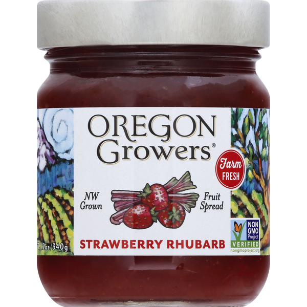 Spreads Oregon Growers Fruit Spread, Strawberry Rhubarb hero