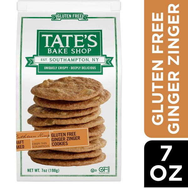 Cookies & Cakes Tate's Bake Shop Gluten Free Ginger Zinger Cookies hero