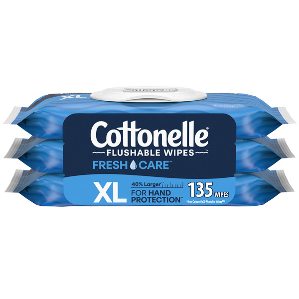 Cottonelle XL Flushable Wet Wipes hero