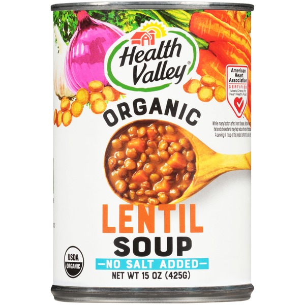 Soup, Broth & Bouillon Health Valley Soup, No Salt Added, Lentil hero