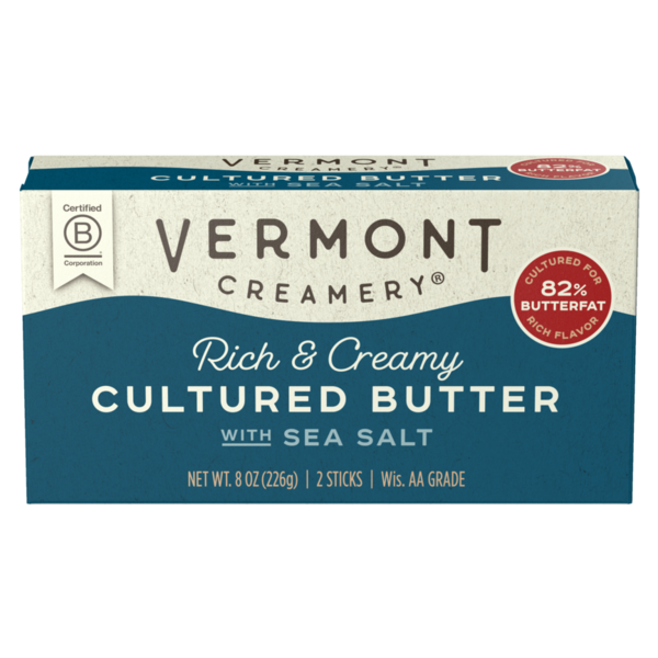 Butter Vermont Creamery Cultured Butter with Sea Salt Sticks hero