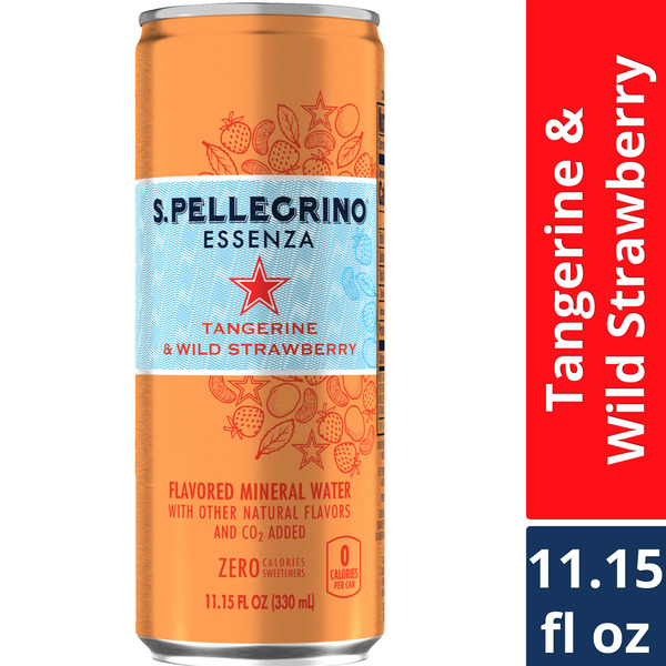 Water, Seltzer & Sparkling Water San Pellegrino Tangerine & Wild Strawberry Flavored Mineral Water hero