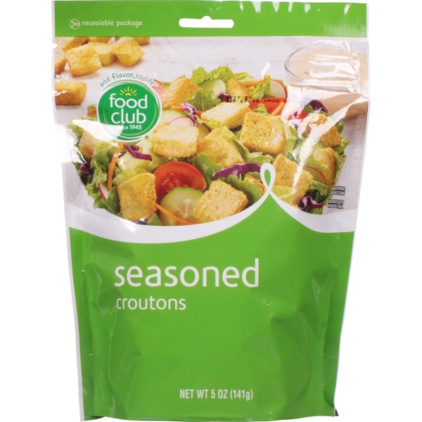 Salad Dressing & Toppings Food Club Croutons, Seasoned hero