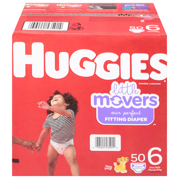 Baby Accessories Huggies Little Movers Baby Diapers, Size 6 (35+ lbs) hero