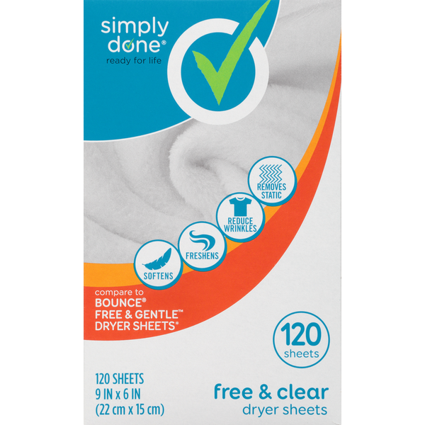 Laundry Simply Done Dryer Sheets, Free & Clear hero