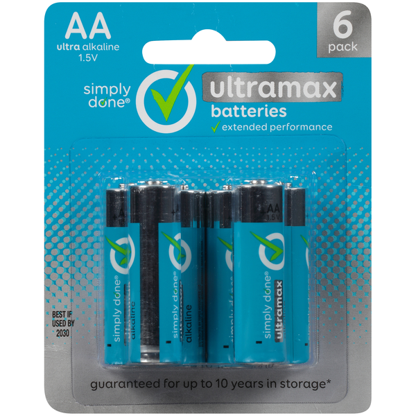 More Household Simply Done Aa Ultra Alkaline 1.5V Ultramax Batteries hero