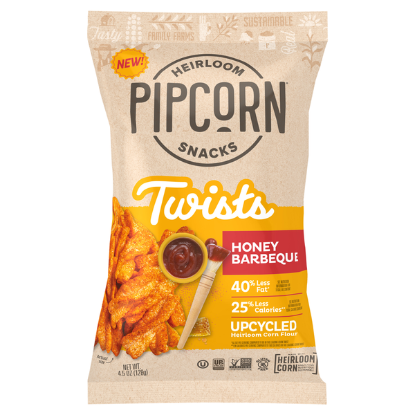 Pipcorn Twists, Honey Barbeque hero