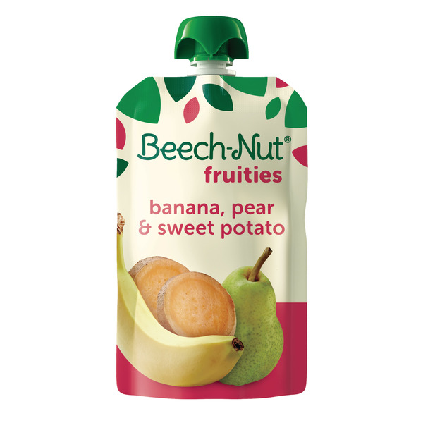 Fruit & Vegetable Snacks Beech-Nut Fruities Pouch, Banana, Pear, Sweet Potato hero