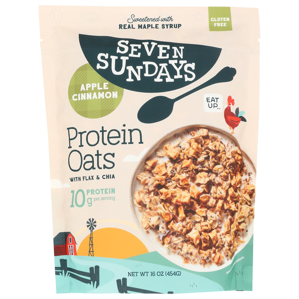 Cereal Seven Sundays Apple Cinnamon Protein Oats hero