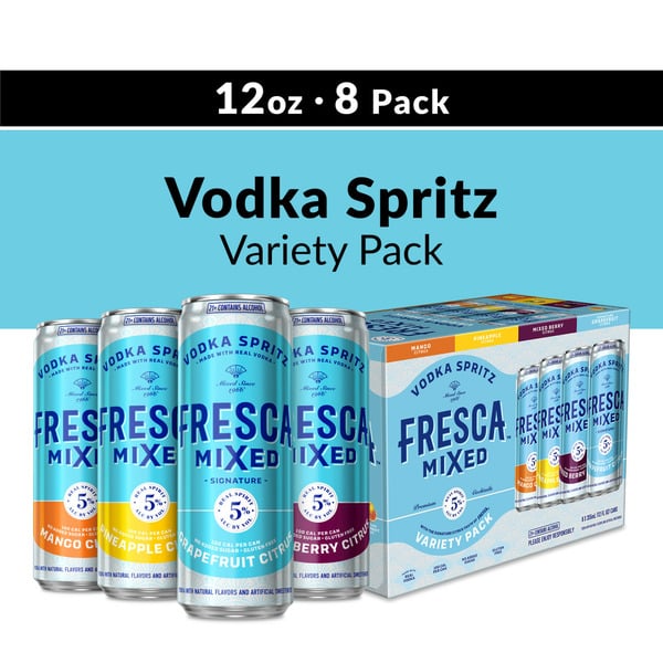 Prepared Cocktails Fresca Mixed Vodka Spritz Variety Pack Canned Cocktail Cans hero