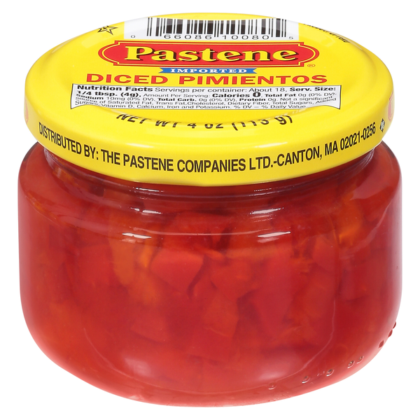 Pickled Goods & Olives Pastene Pimientos, Diced, Imported hero