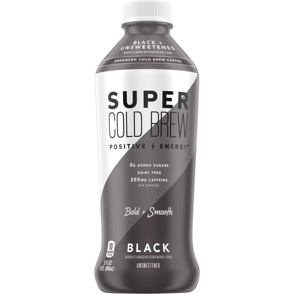 Super Coffee Enhanced Cold Brew Coffee, Black + Unsweetened hero