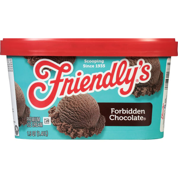 Ice Cream & Ice Friendly's Forbidden Chocolate Premium Ice Cream 1.5 Quart hero